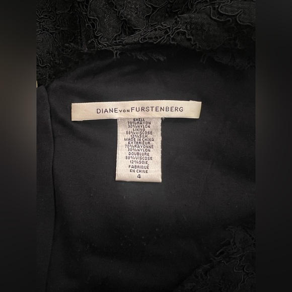 DVF black lace dress size 4 - Picture 6 of 6